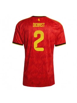 Belgien Zeno Debast #2 Replika Hemmakläder VM 2026 Kortärmad